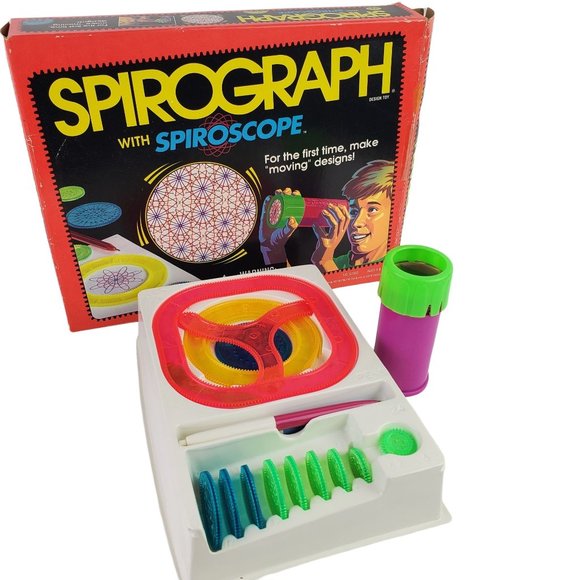 Vintage 1994 Spirograph with Spiroscope by Kenner, Design Toy, IOB - Picture 2 of 6